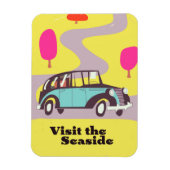 Besuchen Sie das Seaside Oldtimer-Autoplakat Magnet (Vertikal)