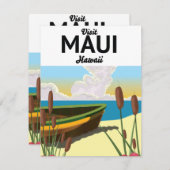Besuchen Sie das Tourismusposter Maui Hawaii (Vorne/Hinten)
