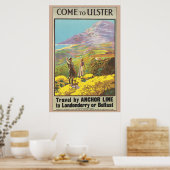 Besuchen Sie das Ulster Vintage Travel Poster (Küche)
