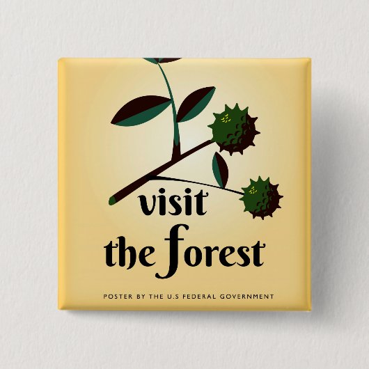 Besuchen Sie das Waldposter USA. Button (Vorderseite)