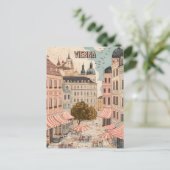 Besuchen Sie das Wiener Café Postkarte (Stehend Vorderseite)