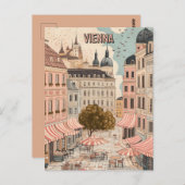 Besuchen Sie das Wiener Café Postkarte (Vorne/Hinten)