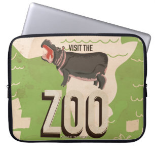 Besuchen Sie das Zoo Vintage Travel Poster. Laptopschutzhülle
