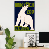 Besuchen Sie den Brookfield Zoo Poster (Heimbüro)