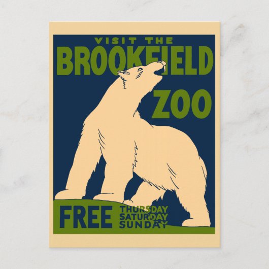 Besuchen Sie den Brookfield Zoo Postkarte (Vorderseite)