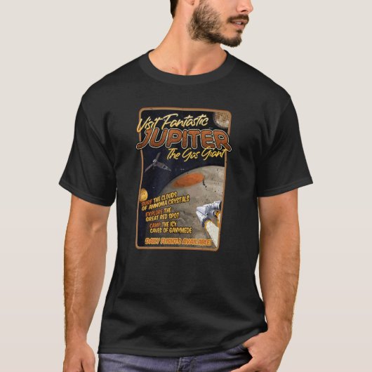 Besuchen Sie den fantastischen Jupiter Retro Space T-Shirt (Vorderseite)