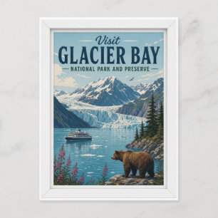 Besuchen Sie den Glacier Bay National Park Reise V Postkarte