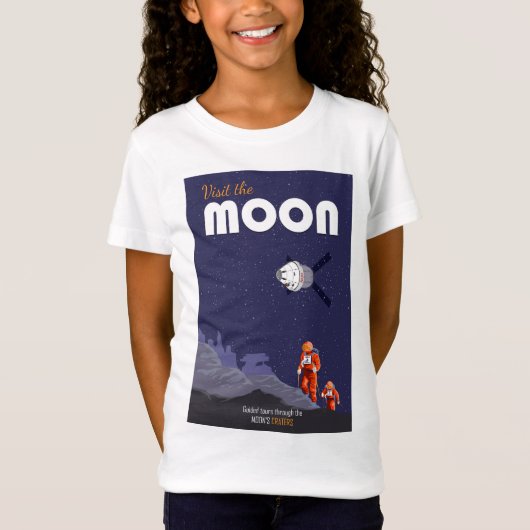 Besuchen Sie den Mond - Weltraumreise T-Shirt (Vorderseite)