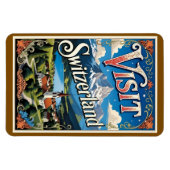 Besuchen Sie den Reiseplakat Schweiz, Magnet (Horizontal)