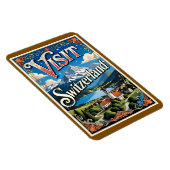 Besuchen Sie den Reiseplakat Schweiz, Magnet (Rechte Seite)