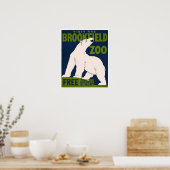Besuchen Sie den Zoo Brookfield - Polar Bear Vinta Poster (Küche)