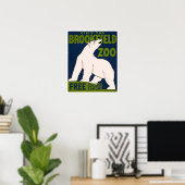 Besuchen Sie den Zoo Brookfield - Polar Bear Vinta Poster (Heimbüro)