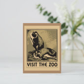 Besuchen Sie den Zoo Postkarte (Stehend Vorderseite)