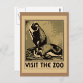 Besuchen Sie den Zoo Postkarte (Vorne/Hinten)