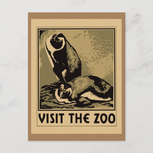 Besuchen Sie den Zoo Postkarte (Vorderseite)