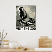 Besuchen Sie den Zoo - WPA Poster - (Küche)