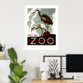Besuchen Sie den Zoo - WPA Poster - (Heimbüro)