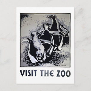 Besuchen Sie den Zoo - WPA Poster - Postkarte