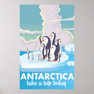 Besuchen Sie die Antarktis Vintage-Reiseposter Poster