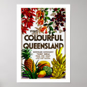 Besuchen Sie die farbenfrohe Queensland Poster (Vorne)