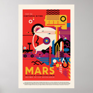 Besuchen Sie die historischen Stätten der Mars NAS Poster