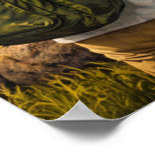 Besuchen Sie die Osterinsel - Vintage-Reiseposter Poster (Ecke)