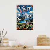 Besuchen Sie die Schweiz Reiseplakat Poster (Küche)