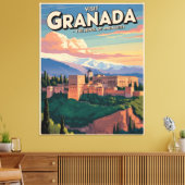 Besuchen Sie die Universität Granada Leinwanddruck (Insitu (Wohnzimmer))
