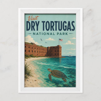 Besuchen Sie Dry Tortugas National Park Reise Vint Postkarte