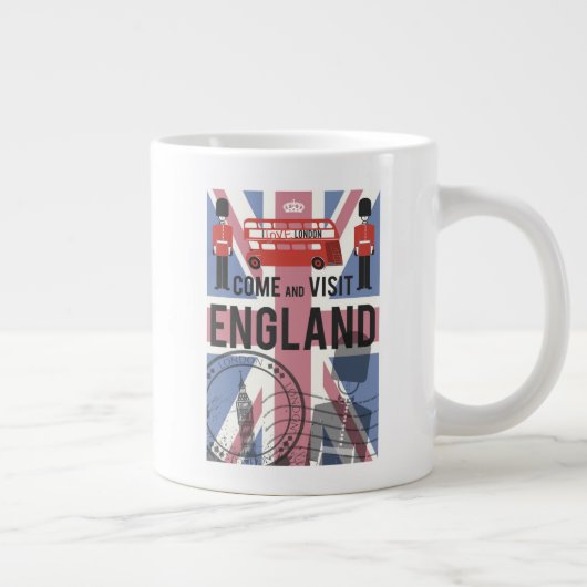 Besuchen Sie England Jumbo-Tasse (Rechts)