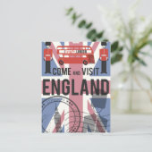 Besuchen Sie England Postkarte (Stehend Vorderseite)