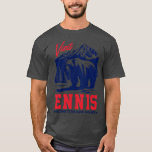 Besuchen Sie Ennis Alaska Original verblasster Sti T-Shirt