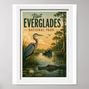 Besuchen Sie Everglades National Park Reise Vintag Poster