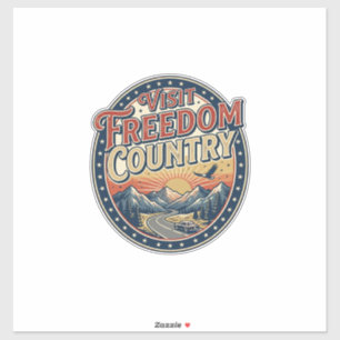 Besuchen Sie Freedom Country Patriotisches Reisen  Aufkleber