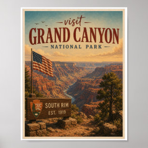 Besuchen Sie Grand Canyon National Park Reise Vint Poster