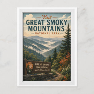 Besuchen Sie Great Smoky Mountains National Park R Postkarte