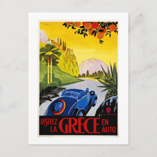 Besuchen Sie Griechenland Mit Dem Auto - Vintage-R Postkarte