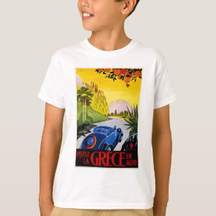 Besuchen Sie Griechenland Mit Einem Vintage-Auto R T-Shirt