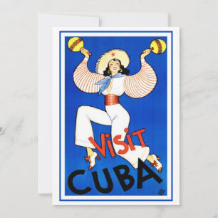 Besuchen Sie Havanna, Kuba, Vintage-Reiseposter Ma