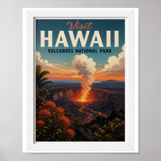 Besuchen Sie Hawaii Volcanoes National Park Reise  Poster