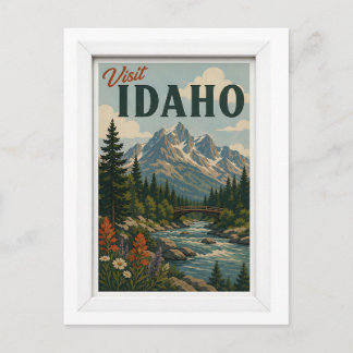 Besuchen Sie Idaho Travel Vintage Postkarte