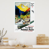 Besuchen Sie Ihre Far West Nationalparks Poster (Küche)