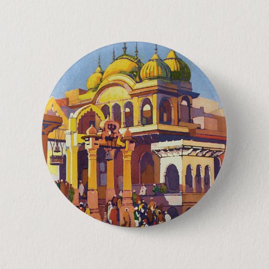 Besuchen Sie India Muttra Button (Vorderseite)