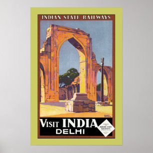 Besuchen Sie Indien ~ Delhi Poster