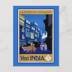Besuchen Sie Indien Postkarte