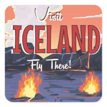 Besuchen Sie Island Vintage-Reiseposter