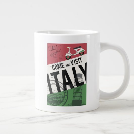 Besuchen Sie Italien Jumbo-Tasse (Rechts)