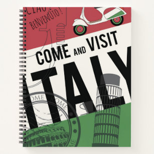Besuchen Sie Italien Notizblock
