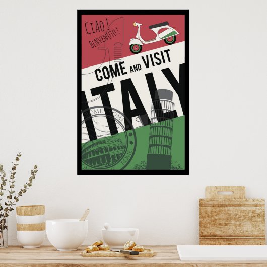 Besuchen Sie Italien Poster (Küche)