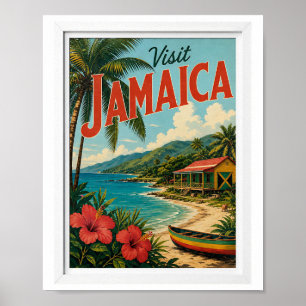 Besuchen Sie Jamaica Travel Vintage Poster